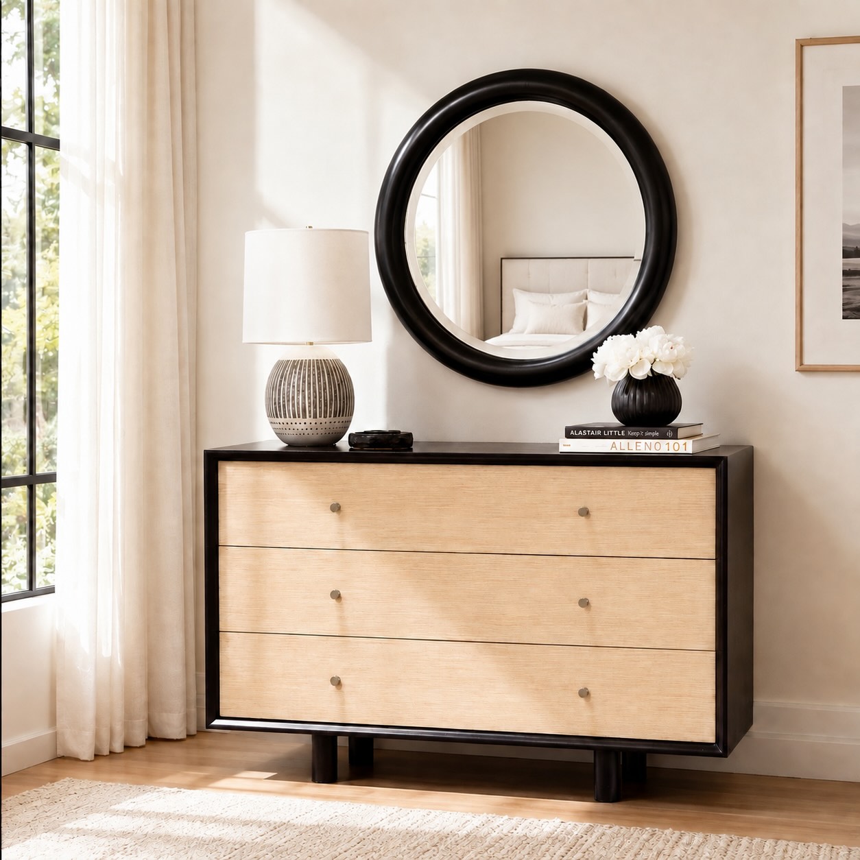 ZOE 3 DRAWER DRESSER WITH VENEER - Image 4