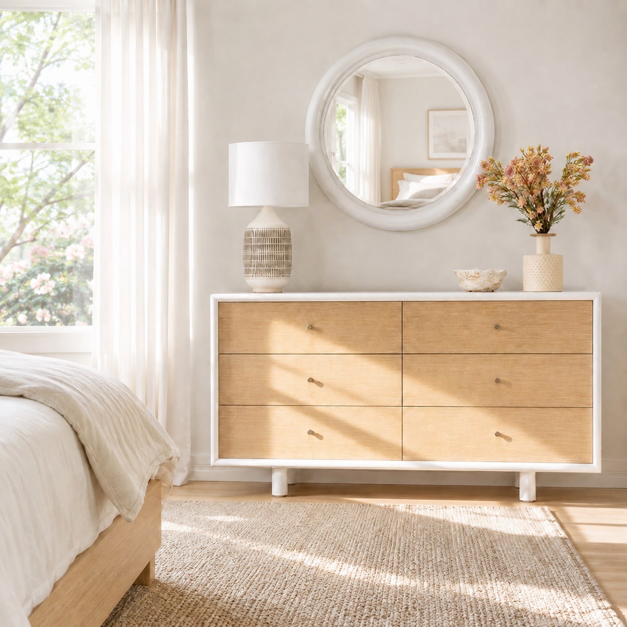 ZOE 6 DRAWER DRESSER WITH VENEER - Image 5